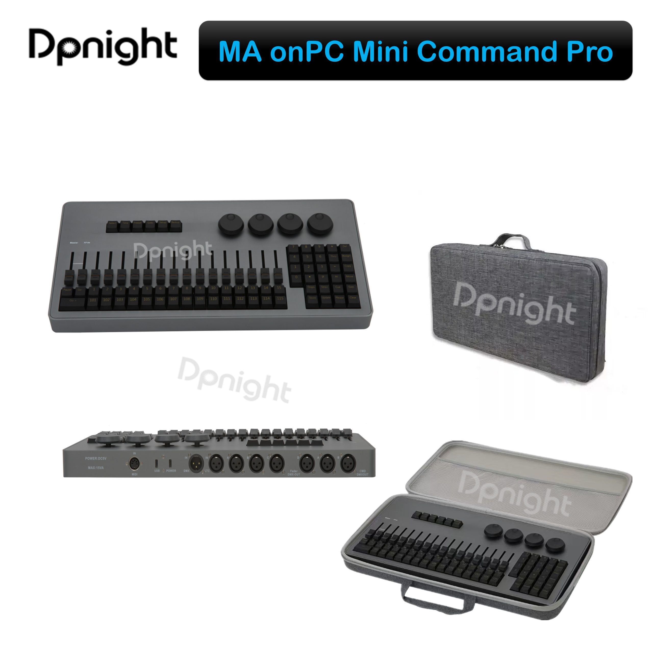 DPnight™️ Combination Pro Command On PC Fader Wing For Stage Effect Lighting DMX Controller DJ Disco Party Events Show Wedding Console