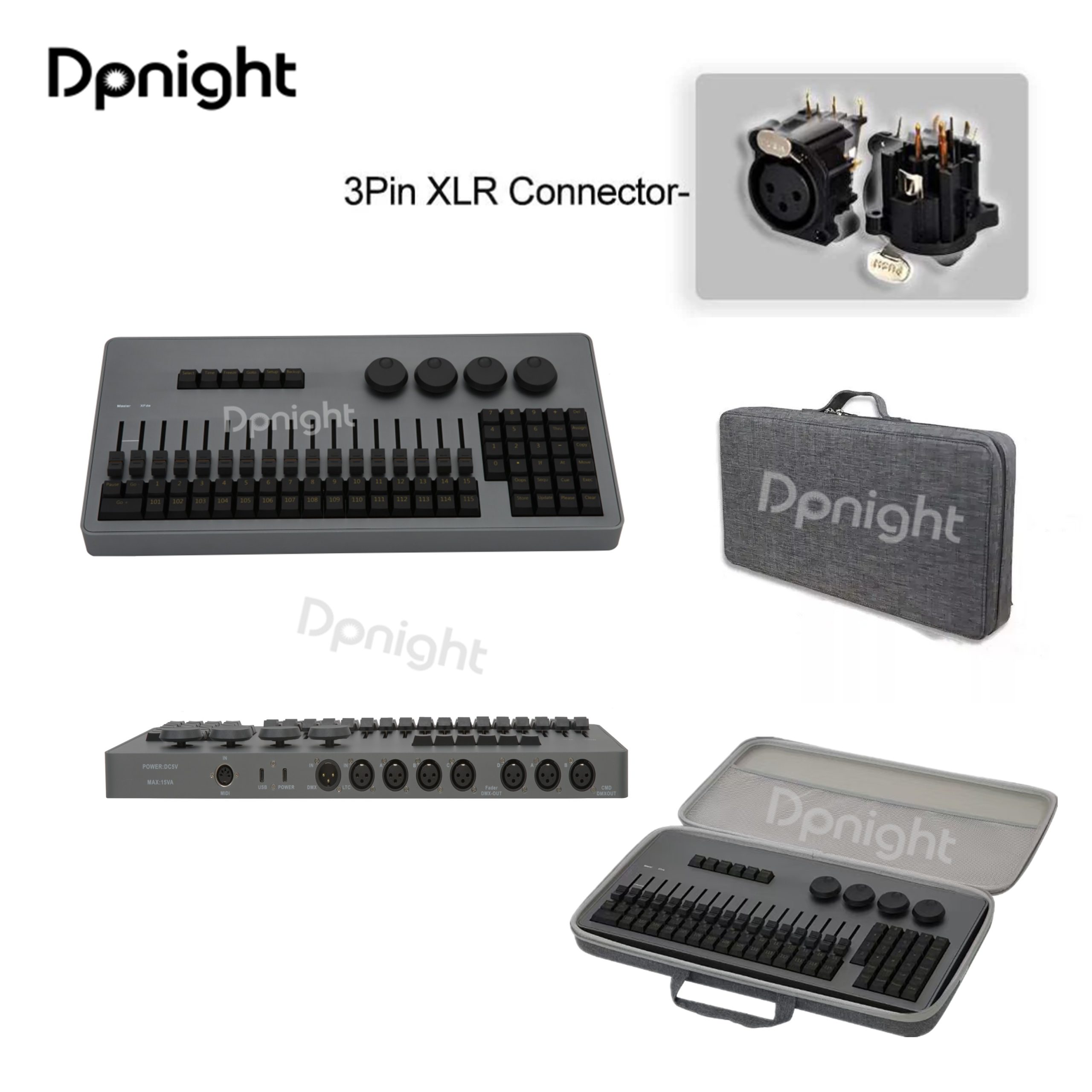 DPnight™️ Combination Pro Command On PC Fader Wing For Stage Effect Lighting DMX Controller DJ Disco Party Events Show Wedding Console - Image 7